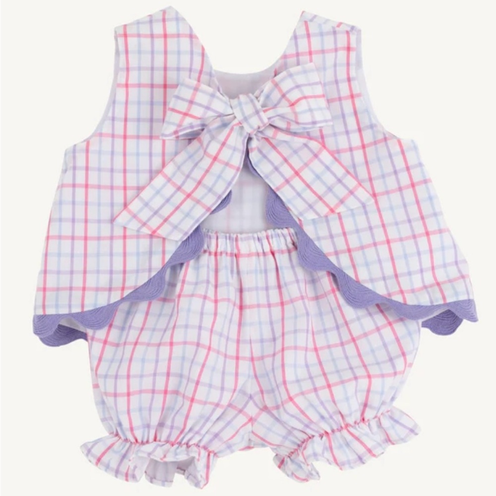 TBBC Susanne Swing Top Set - Winter Park Windowpane with Palisades Purple, 3T - Picture 2 of 8